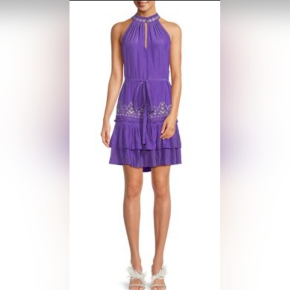 Ramy Brook Angeline Lace Embroidered Tiered Mini Dress, NWOT - Picture 1 of 5